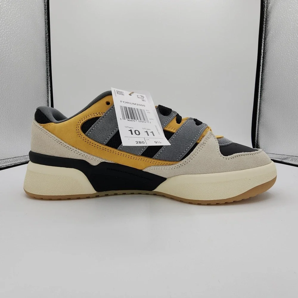 Adidas Originals Forum 2000 Shoes Mens 10 Black Oat Off White Leather NEW‎